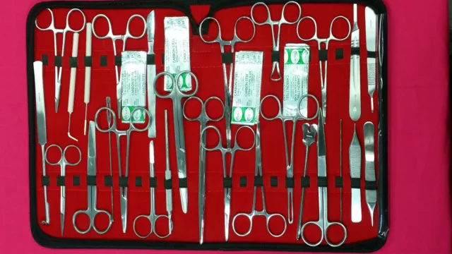 77 Pc Us Military Field Minorsurgery Surgical Veterinary Dental Instruments Kit