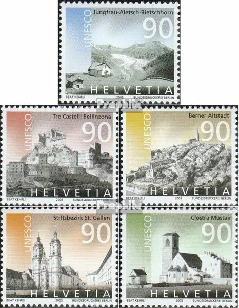 Schweiz 1846-1850 (kompl.Ausg.) postfrisch 2003 UNESCO-Welterbe