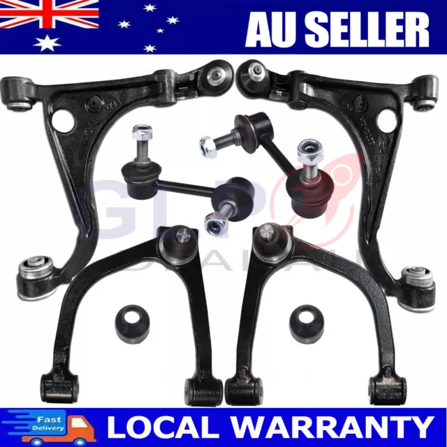 6PCS for Falcon AU2 BA BF XR6 XR8 Front Upper Lower Control Arms + Sway Bar Link