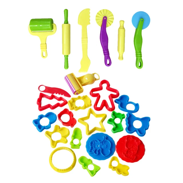 1 juego / 24 piezas DIY Plasticine Mould Kit juguete infantil divertido Plasticine Mou