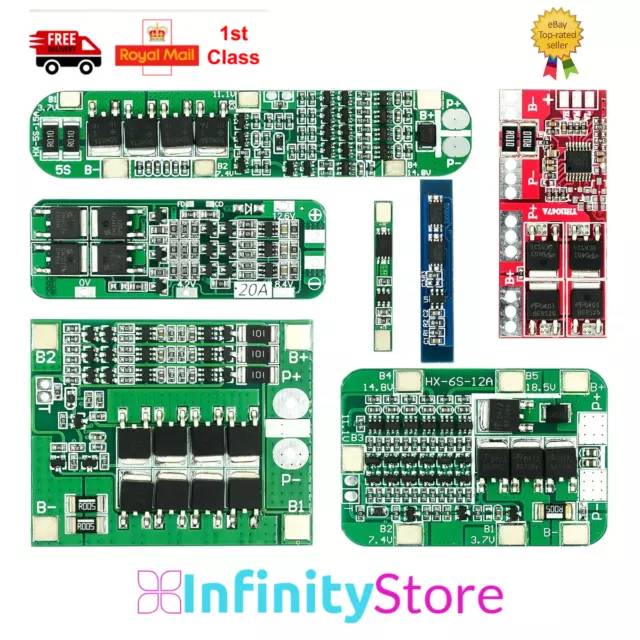 Lithium Akku BMS 18650 Ladegerät Schutz PCB 1S 2S 3S 4S 5S 6S Li-Ion Li-Po