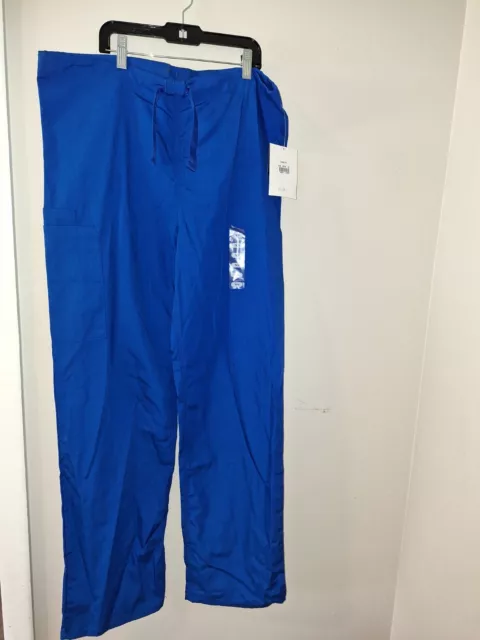 Cherokee Workwear Unisex Drawstring Cargo Scrub Pants-4100 Royal Blue