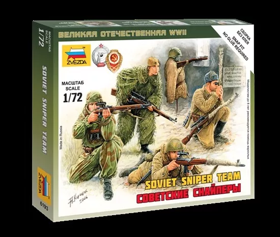 Zvezda 6193 - 1/72 Wargame Addon Sovietische Scharfschützen - Neu