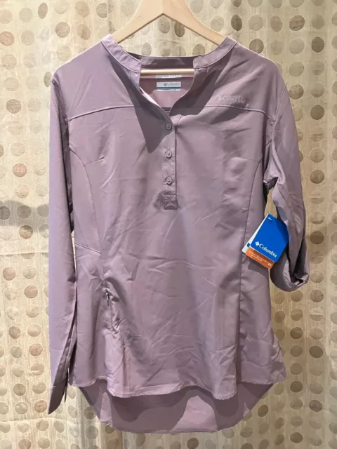 New Womens Columbia Meadowgate Omni-Shade Vented Long Sleeve Shirt Plus  Size