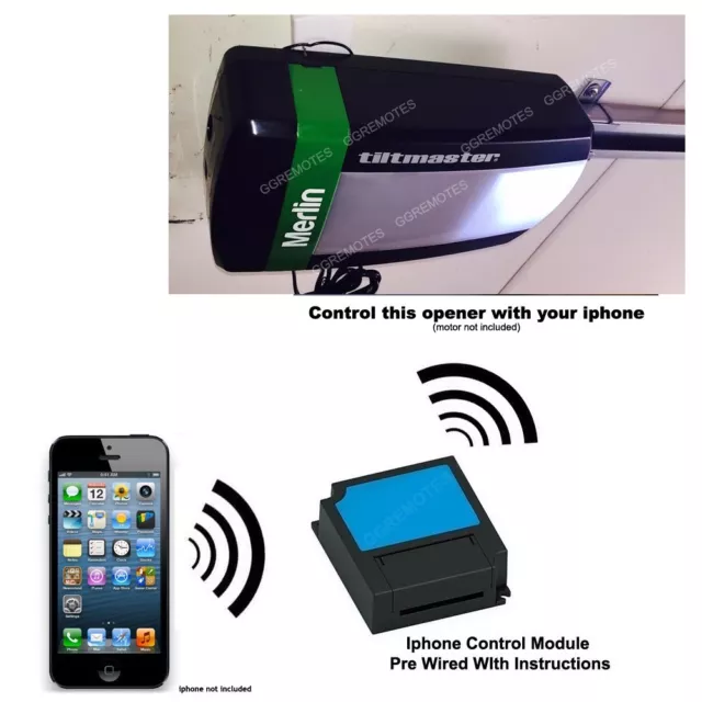 Iphone Remote Control Your Merlin MT100EVO Tiltmaster Garage Door Opener