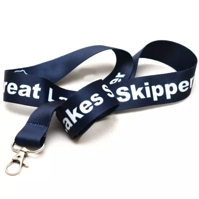 Great Lakes Skipper Boat Lanyard | Dark Blue Nylon 18 x 1 Inch