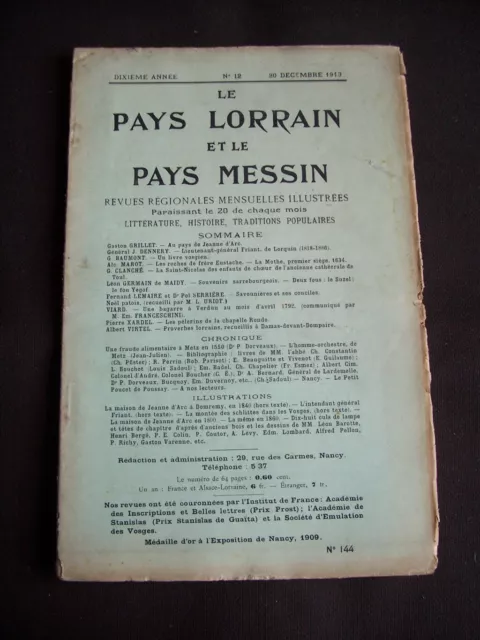 Le Pays lorrain et le Pays messin - N°12 1913