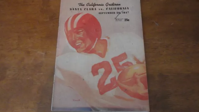 Santa Clara  Univer California Golden Bears  College Football Program 1947 Ncca