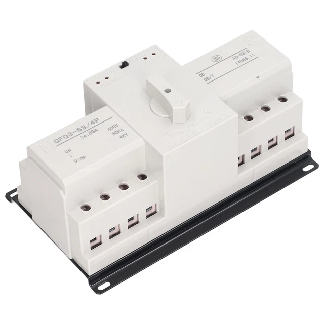 AC400V 63A Mini Dual Power Automatic Transfer Switch 2 Control Modes Strong