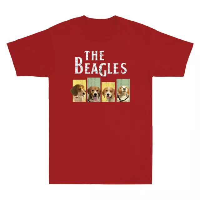 T-shirt uomo vintage Beagle cane idea regalo divertenti beagles The Beagles cotone