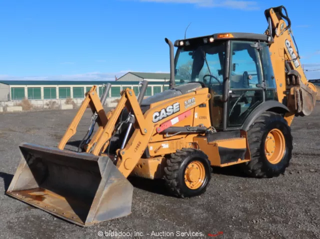 2013 Case 580SN 4x4 Backhoe Wheel Loader Tractor Cab E-Stick Hyd Thumb