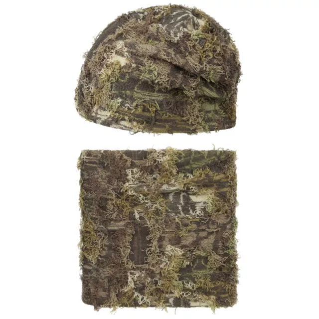 LODENHUT MANUFAKTUR Mütze + Schal Camouflage Tarnmütze Rundschal Beanie