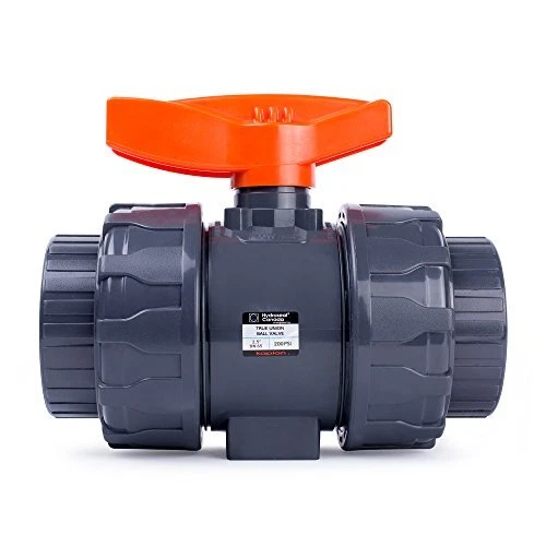 HYDROSEAL Kaplan 2 1/2" PVC True Union Ball Valve with Full Port ASTM F1970 E...