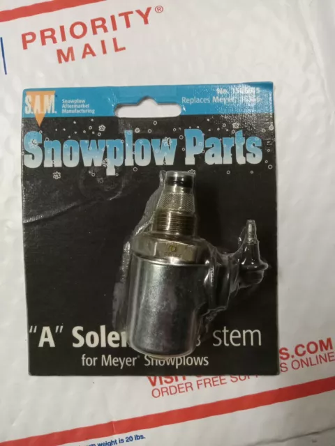 "A" Solenoid coil and valve, 3/8" stem, Snow Plow, Meyer 15356, Buyers 1306015
