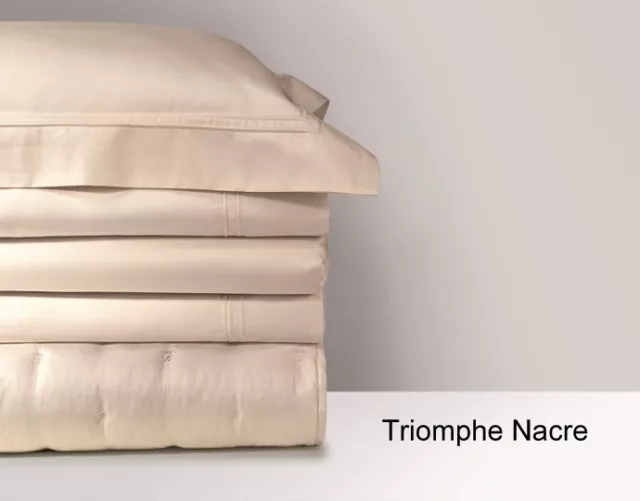 Triomphe By Yves Delorme, Cotton Sateen Flat Sheet With Double Saddle Stitching 3