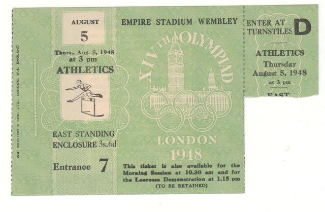 Zomer 1948: Londen - 1993 Jeux Olympiques de Londres 1948:Athlétisme