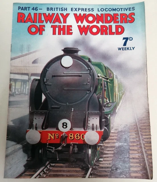 MAGAZINE - ANTIQUE 1935 Railway Wonders Of The World Part 46 Trains ...