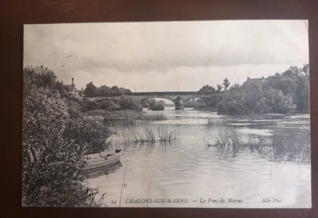 Cpa - 51 - Chalons-Sur-Marne - Le Pont De Marne