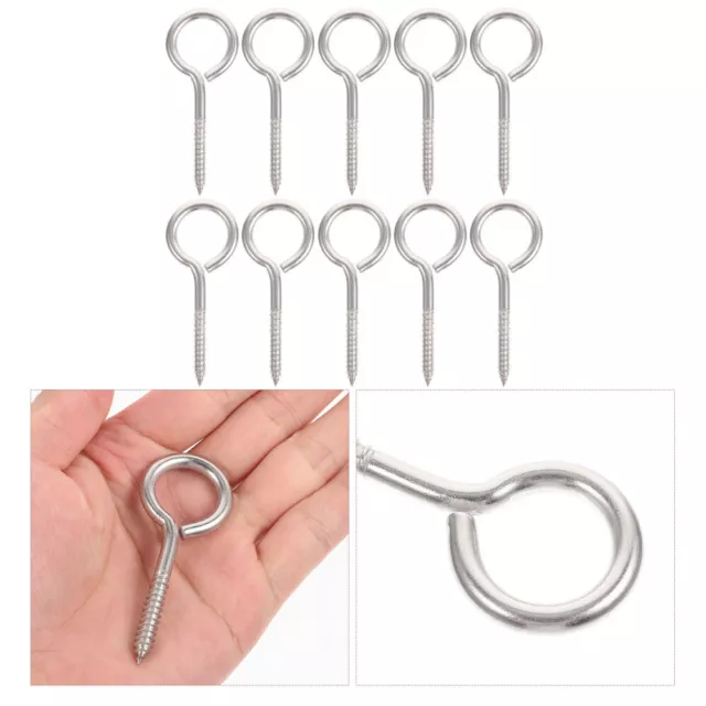 10Pcs eye screws heavy duty eye screws screw in hooks heavy duty eye bolts