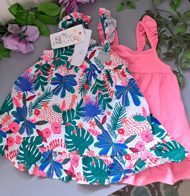 Baby Girl 3-6 Months BNWT F&F Supersoft Dress Set
