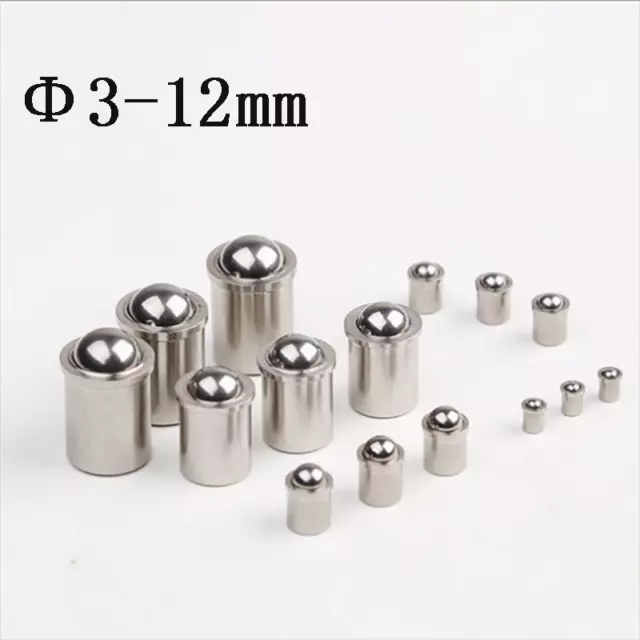 Φ3-12mm SPRING BALL PUSH FIT BEAD PLUNGER L: 4MM - 16MM A2 STAINLESS STEEL