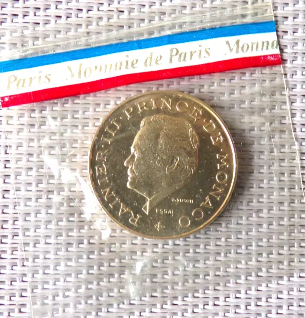 Monnaie ESSAI 10 francs 1974 Monaco Rainier III 25 ème anniversaire de son règne
