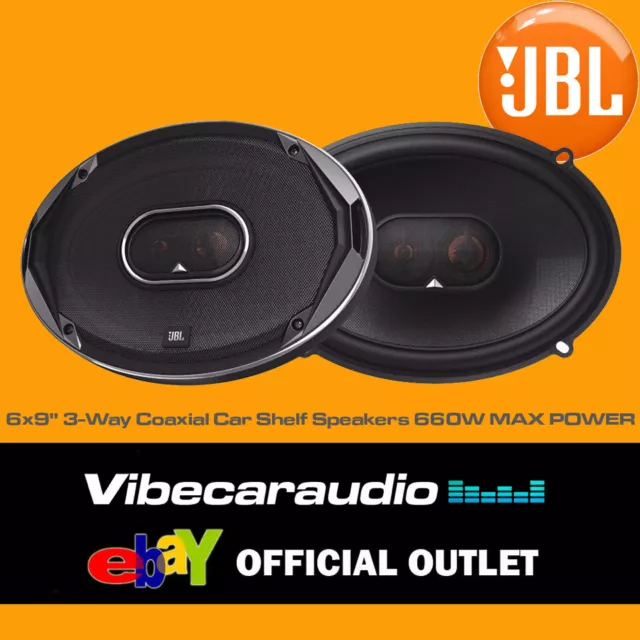 JBL STADIUM GTO930 - 6x9" 3-Way Coaxial Car Shelf Speakers 660W MAX POWER