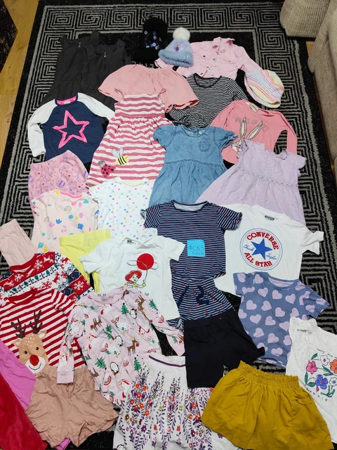 #C83 Enorme pacchetto di vestiti per ragazze 3-4 anni GEORGE NEXT PRIMARK H&M CONVERSE