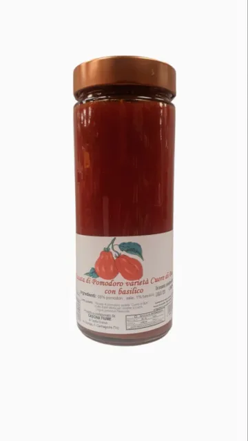 Passata Di Pomodoro Cuore Di Bue Con Basilico 580 g. Cascina Fiume