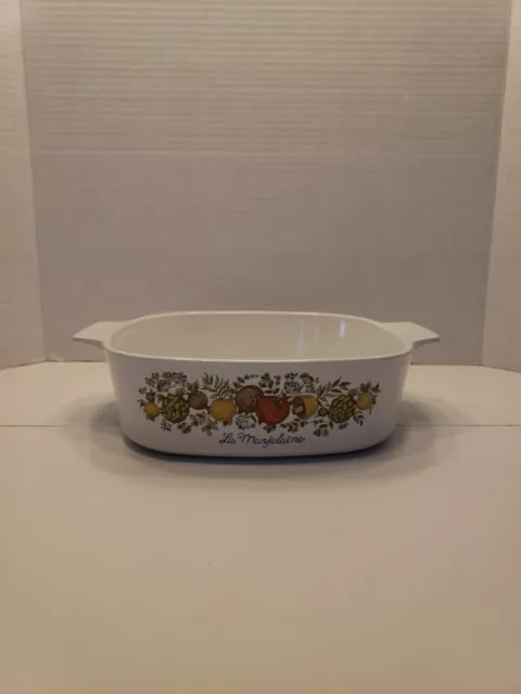 Vintage La Marjolaine Spice Of Life 2 Liter Corning Ware A-2-B Casserole 8.5 in