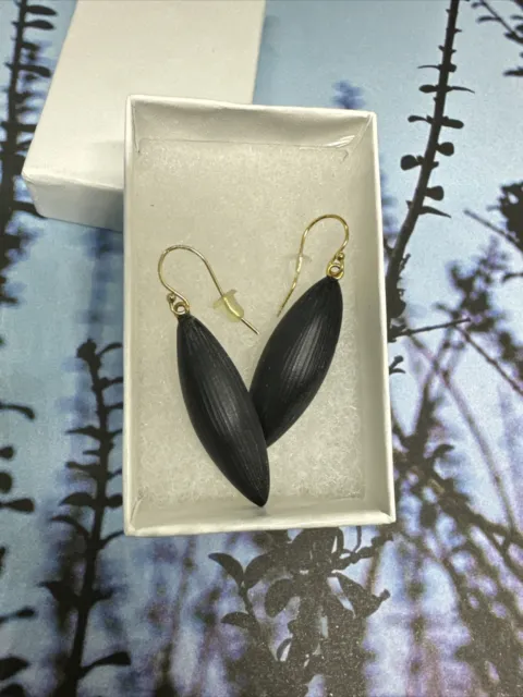 Alexis Bittar ICE BLACK LUCITE Drop Dangle Designer Earrings