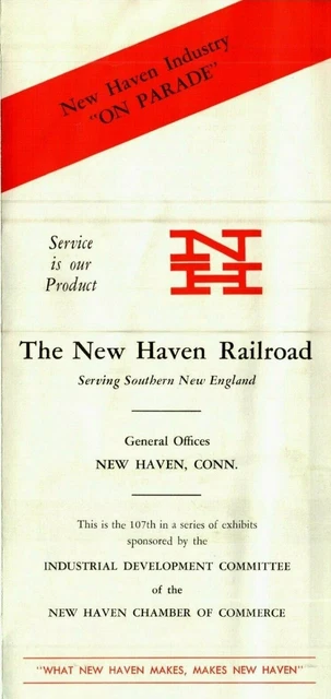 Vintage 1957 New Haven Railroad Advertising Brochure Ct