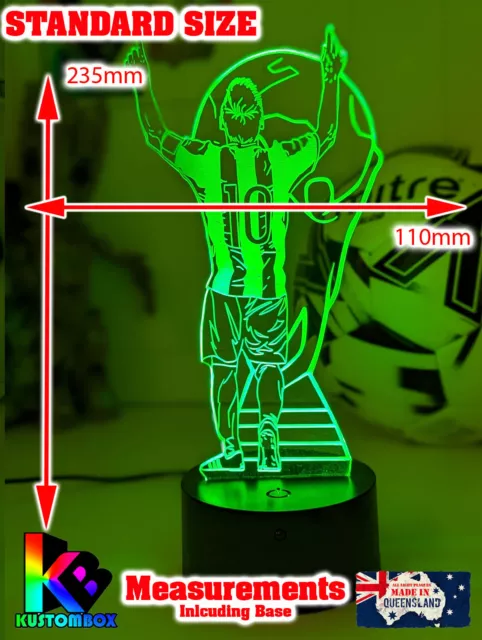 LIONEL MESSI Argentina # 10  Soccer Personalised LED NIGHT LIGHT LAMP 7 COLOUR