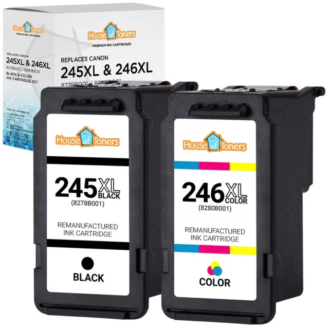 2PK PG245XL CL246XL Black & Color Ink Cartridges for Canon PIXMA MG3020