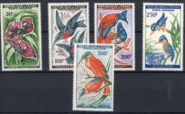 [81.382] Chad 1961/63 : Birds - Good Set VF MNH Airmail Stamps - $45