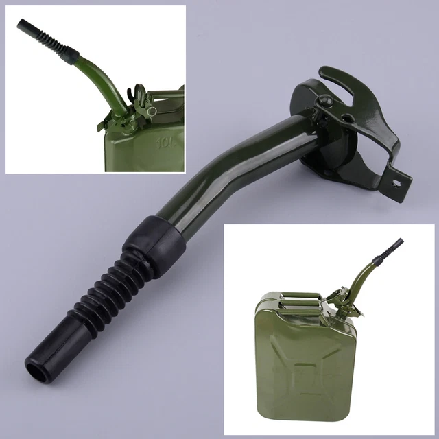 METAL JERRY CAN Gas Canister Flexible Rubber Nozzle Spout with gasket