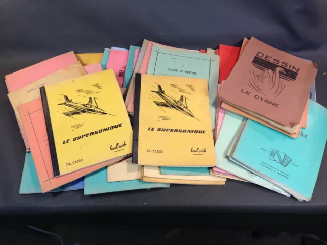 Lot de cahiers d'écolier