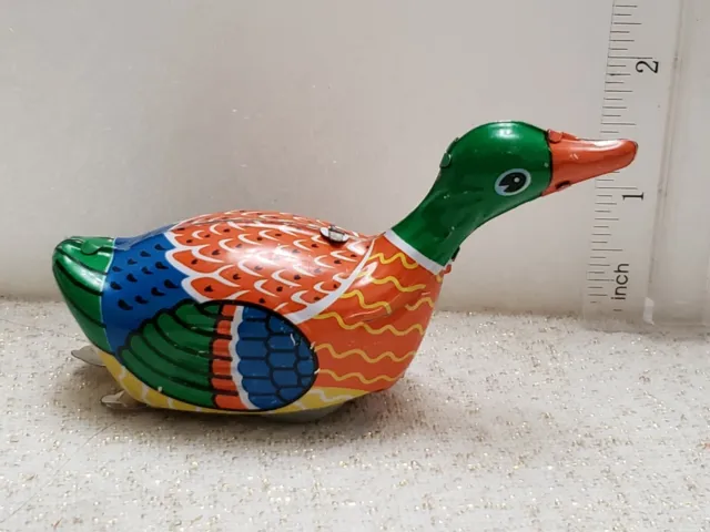 Vintage Mechanical Wind Up Swimming Duck Clockwork Wind Up Toy China