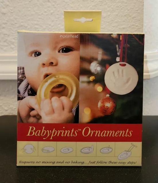 Pearhead Babyprints Keepsake Ornaments/Hanging Decoration. Baby Handprint