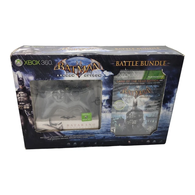 Xbox 360 Batman Batarang Controller + Arkham Asylum Game BATTLE BUNDLE NEW Rare!