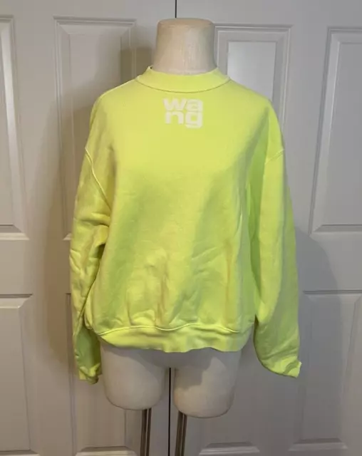 Alexander Wang logo Neon sweatshirt in structured terry Size small