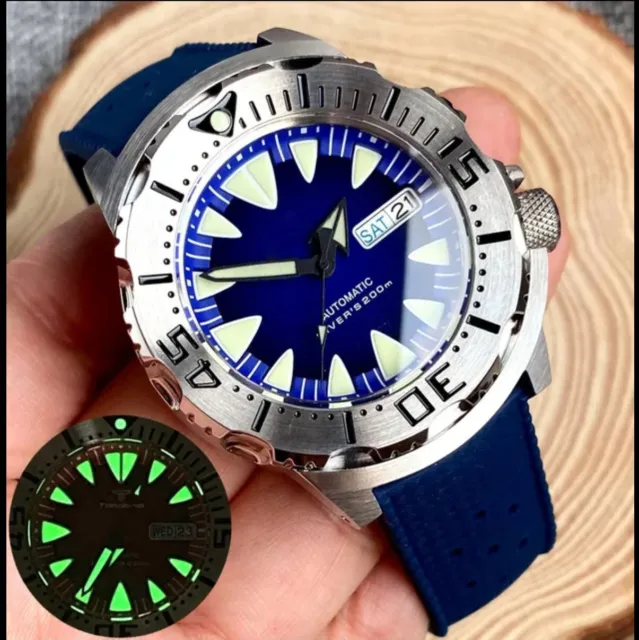 Taucheruhr,  42mm, Automatik Uhr, Saphirglas, Seiko NH36a Luminous, 200m AR