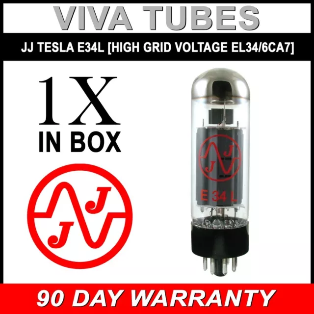 Nuevo tubo de vacío JJ Tesla E34L [rejilla especial alto voltaje EL34 6CA7] probado en IP