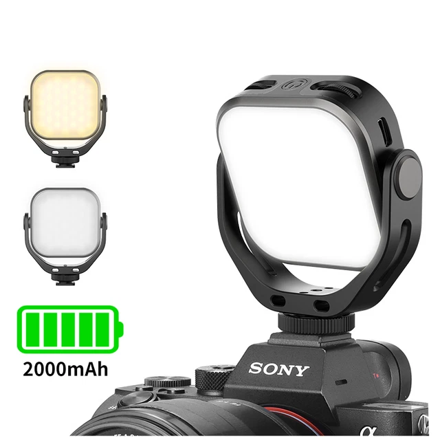 Lampe de remplissage à intensité variable de lumière vidéo LED rechargeable...