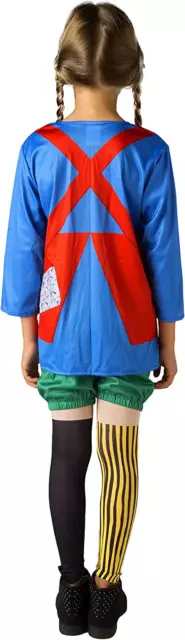 Costume Pippi Calze Lunghe Taglia 4-6 Anni Con Parrucca 2