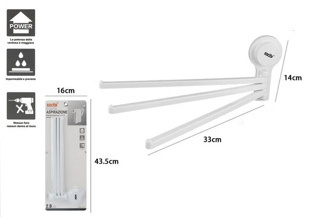 Lot Accessoires Salle De Bain Vintage SYLA - Blanc Fleurs Roses, 6 Pièces (porte-serviettes, Crochet, Dévidoir)