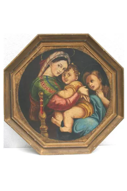 P.Grossmann -  Raffael, Madonna della Sedia -Ölgemälde