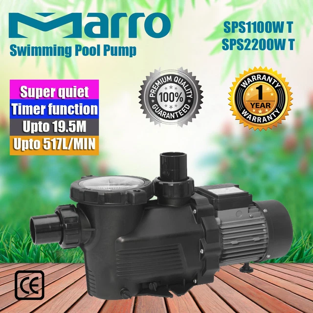 SUPER QUIET SWIMMING POOL PUMP SELF-PRIMING FILTER WATER CHLORINE ...