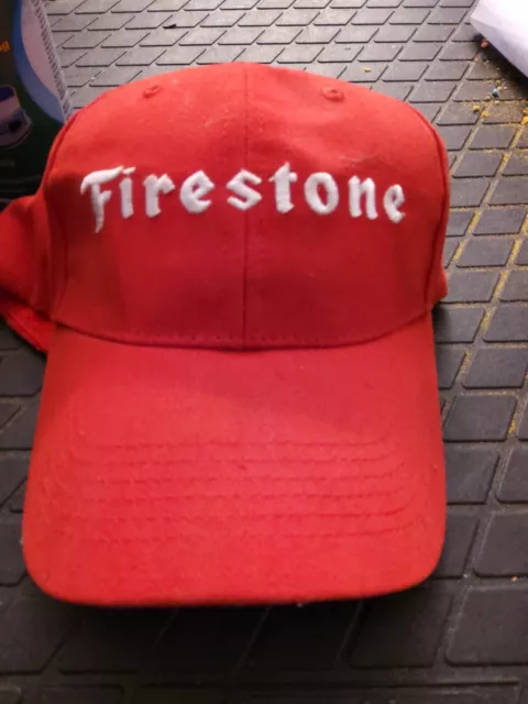 Firestone Red Adjustable Baseball Ball Cap Hat