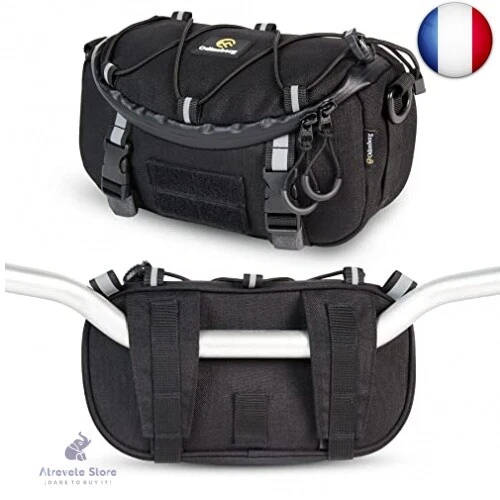 Odinsberg Sacoche Guidon Moto 'Valhalla' 3L Imperméable - Pour Vélo, Moto, Quad (Polyester 1000D)